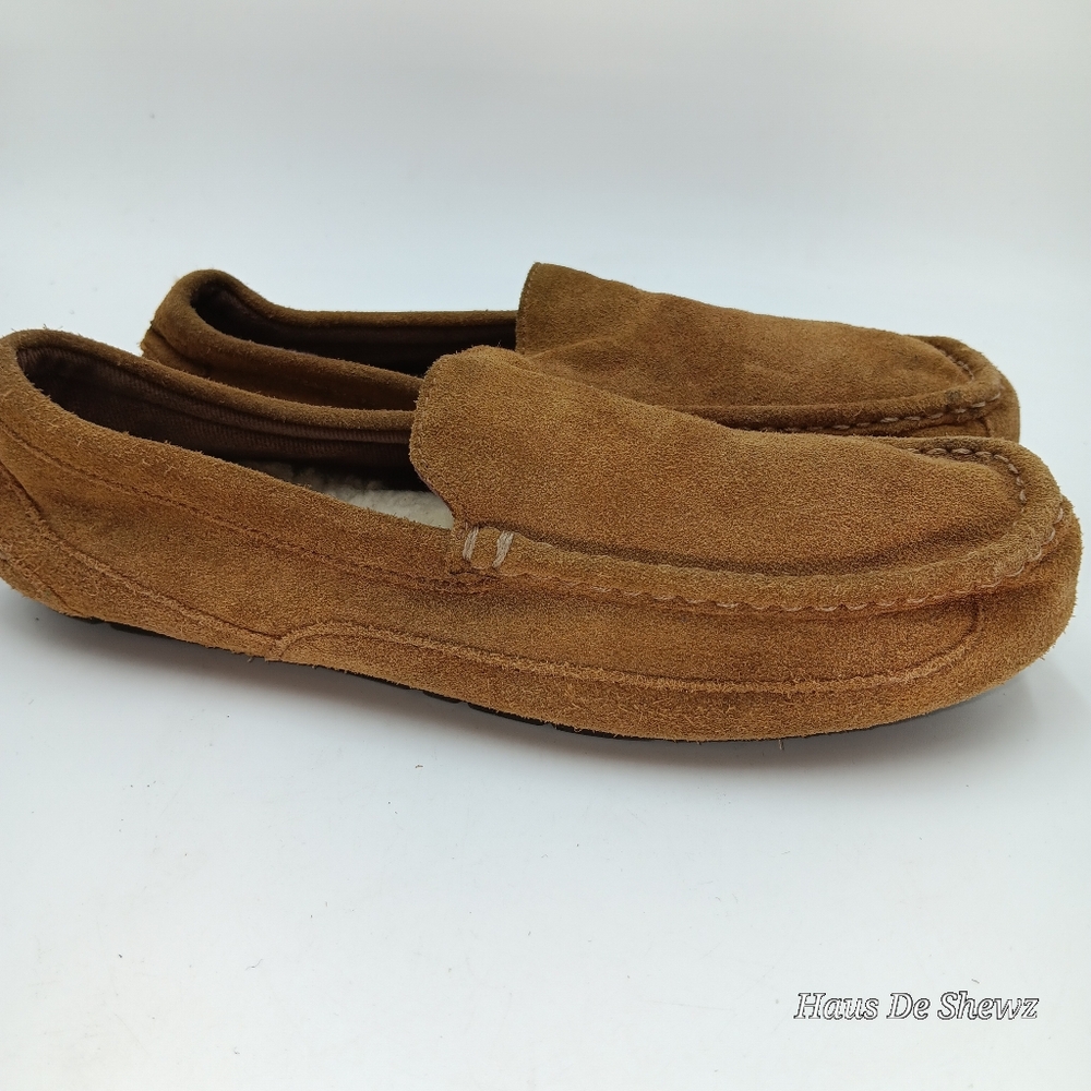 UGG Mens Ascot Slippers Suede Brown 10